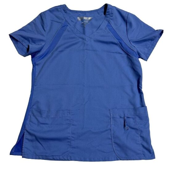 Greys anatomy size medium ceil blue scrub top - Picture 1 of 5